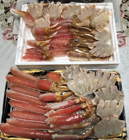 かに本舗　半身　むき身比較